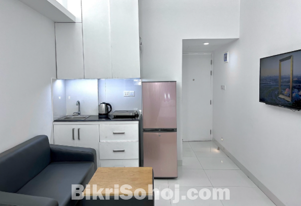 Rent Furnished One Room Apartment in Bashundhara R/A.